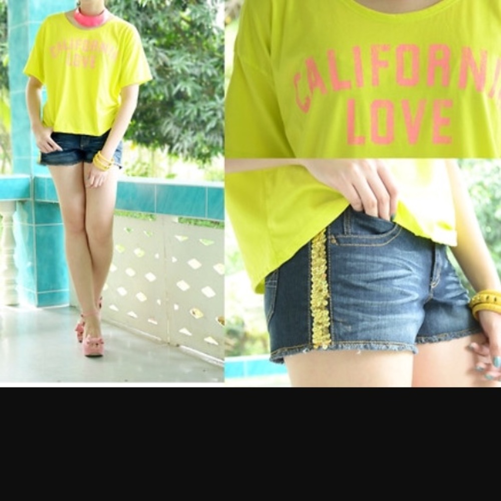 MUDD sequins denim short